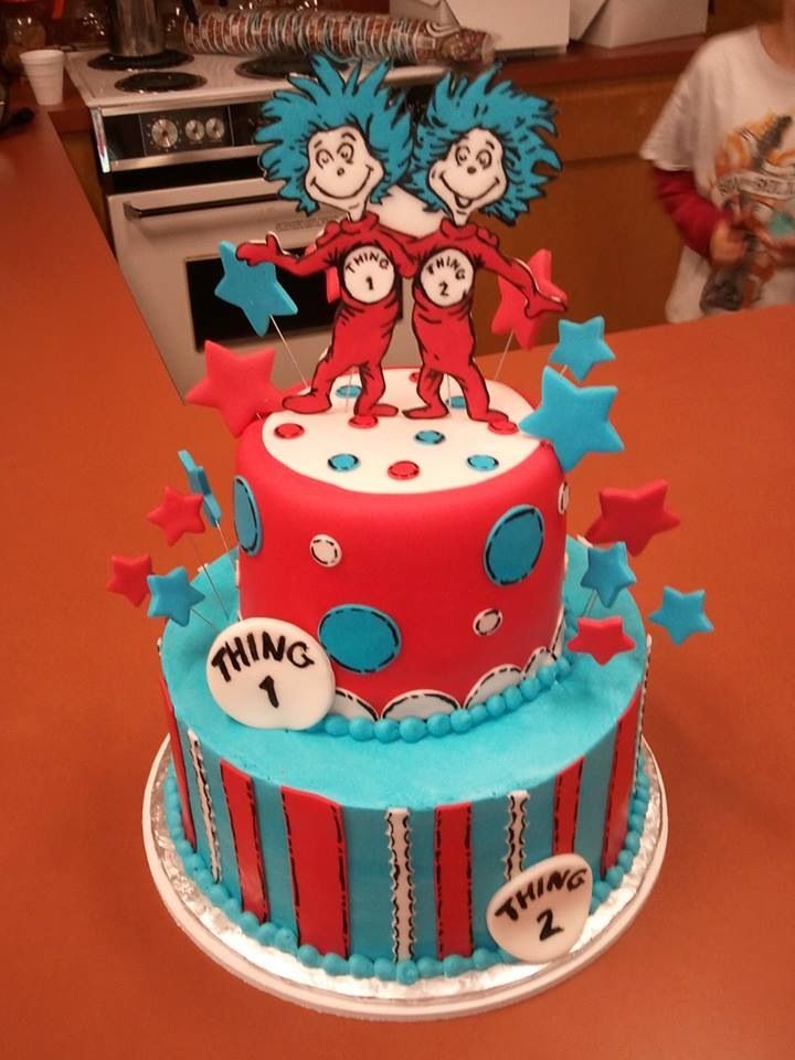 12 Thing 1 And Thing 2 Cupcakes Ideas Photo Thing 1 And Thing 2