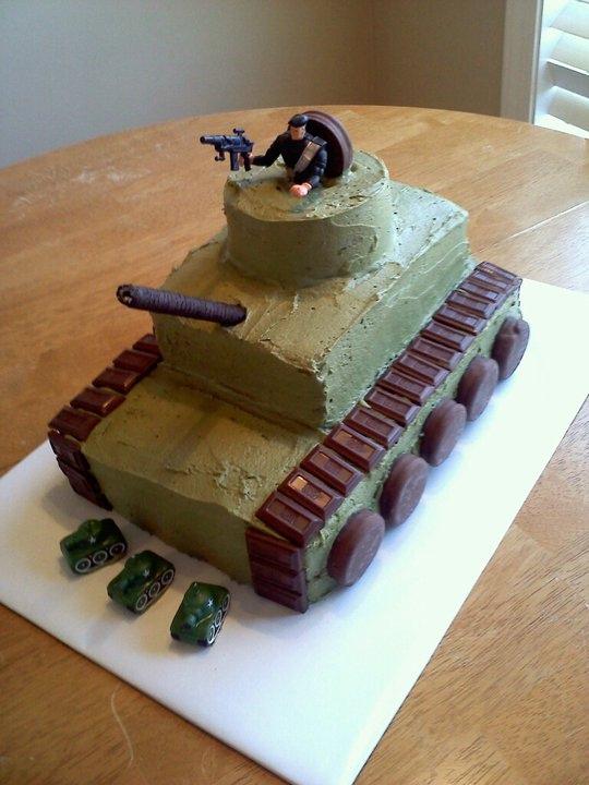 Army Tank Birthday Cake for Boys