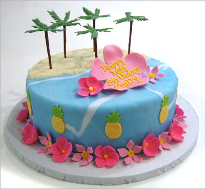 Beach Birthday Cake