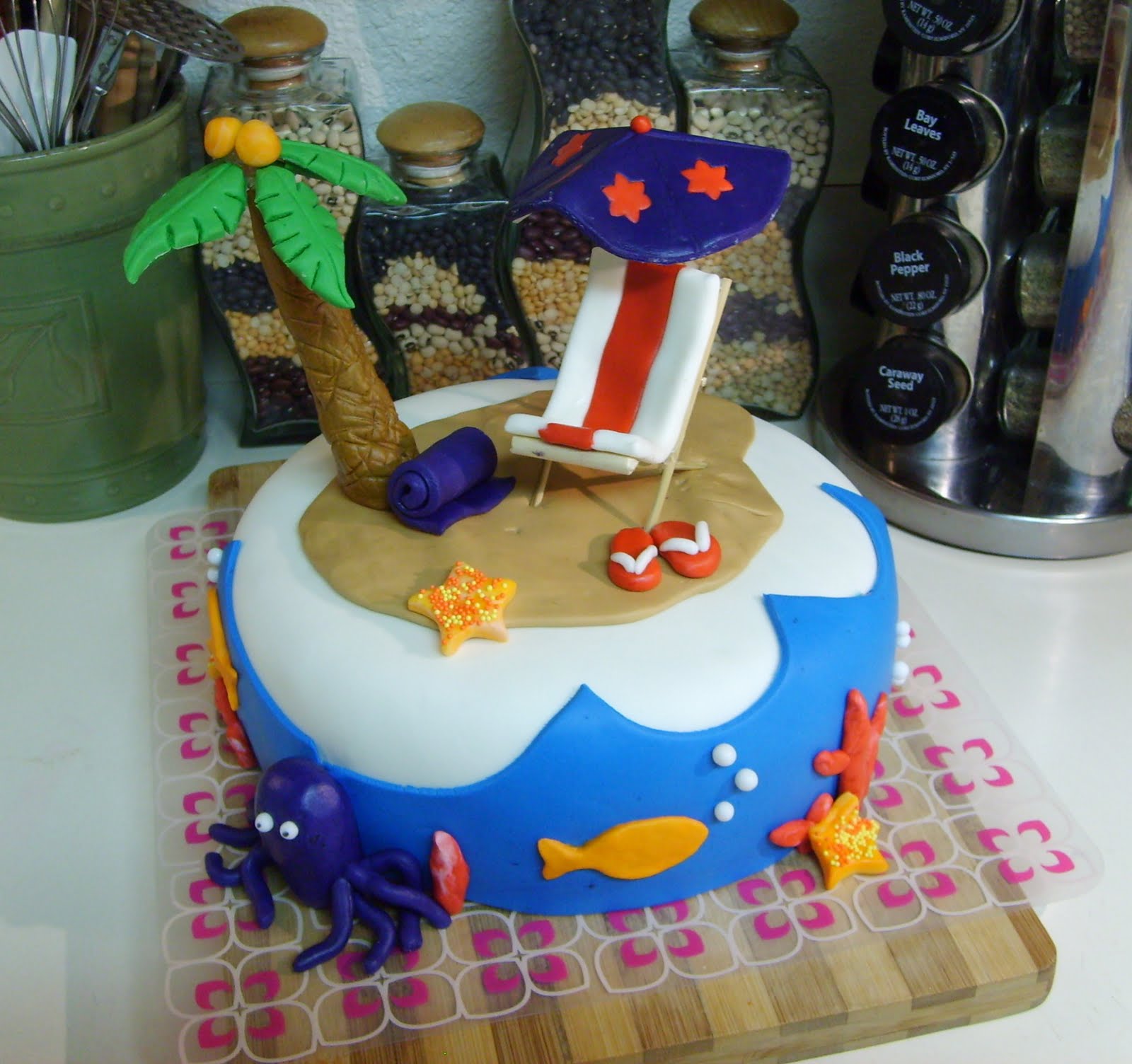 Beach Birthday Cake