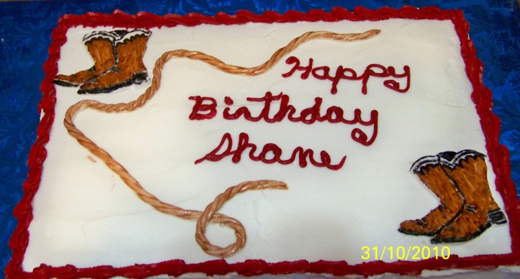 Cowboy Birthday Sheet Cake Cowboy Birthday Sheet Cake