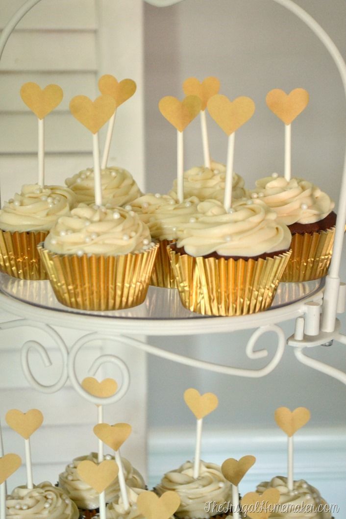 11 Photos of White And Gold Bridal Shower Cupcakes 11 Photos of White And Gold Bridal Shower Cupcakes