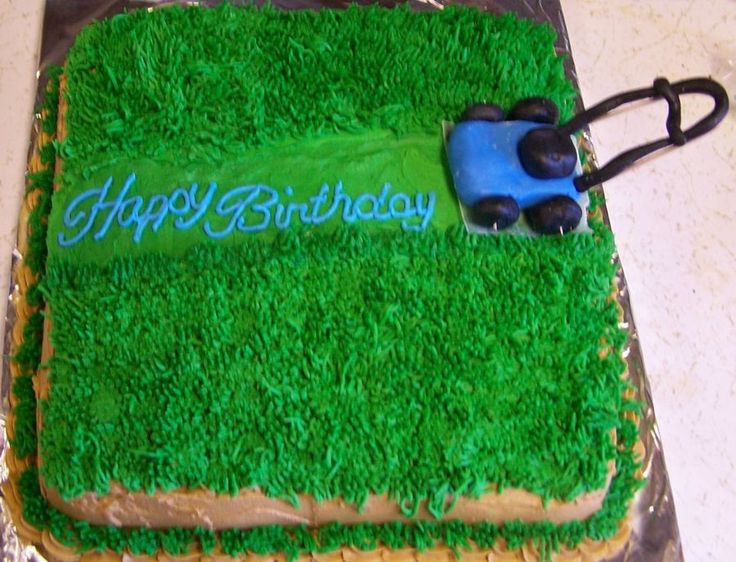 Lawn Mower Birthday Cake