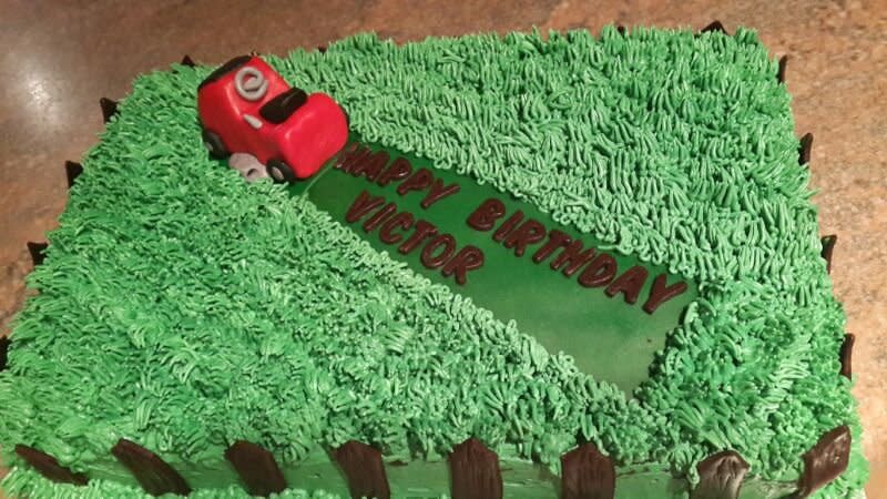 Lawn Mower Birthday Cake