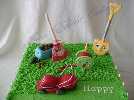 Riding Lawn Mower Birthday Cake