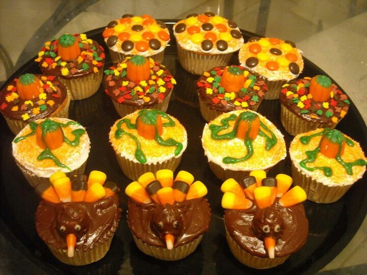 Thanksgiving Theme Cupcakes Thanksgiving Theme Cupcakes