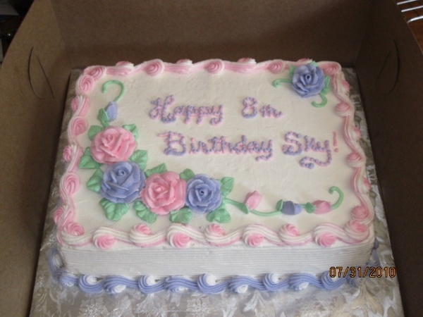 Birthday Sheet Cakes with Roses Birthday Sheet Cakes with Roses