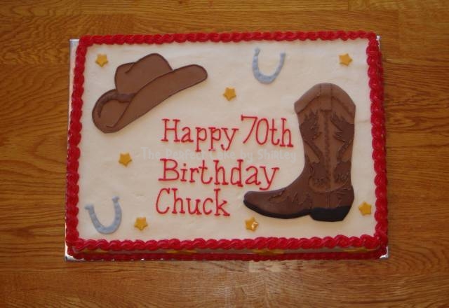 Cowboy Birthday Sheet Cake Cowboy Birthday Sheet Cake