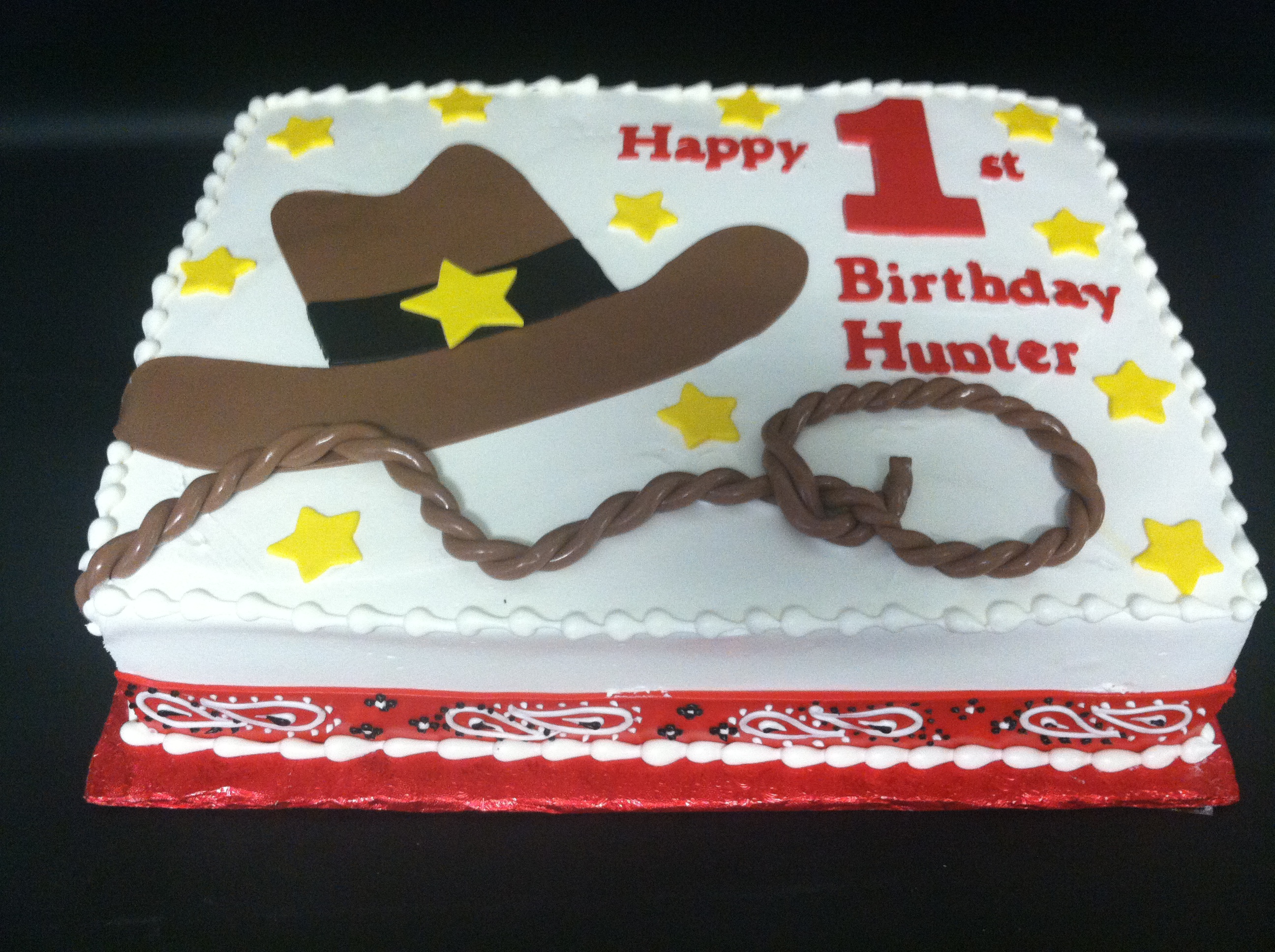 Cowboy Birthday Sheet Cake Cowboy Birthday Sheet Cake