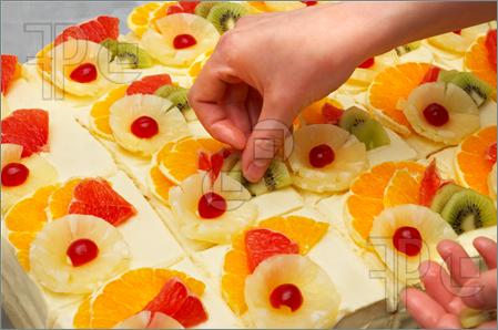 Decorating Cake with Fruit Decorating Cake with Fruit