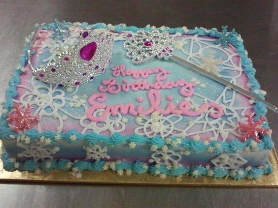 Frozen Snowflake Sheet Cake Frozen Snowflake Sheet Cake