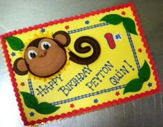 Monkey Theme Sheet Cake Monkey Theme Sheet Cake