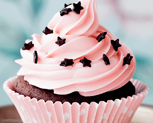 Pink Cupcake with Icing