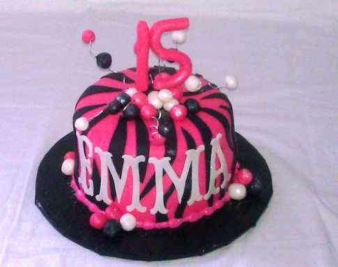 Pink Zebra Print Cake Pink Zebra Print Cake