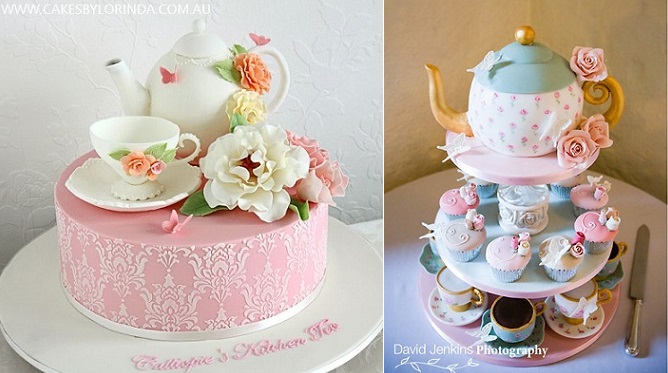 Tea Cup and Teapot Birthday Cake Tea Cup and Teapot Birthday Cake