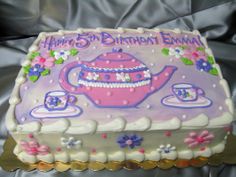 Tea Party Sheet Cake Tea Party Sheet Cake