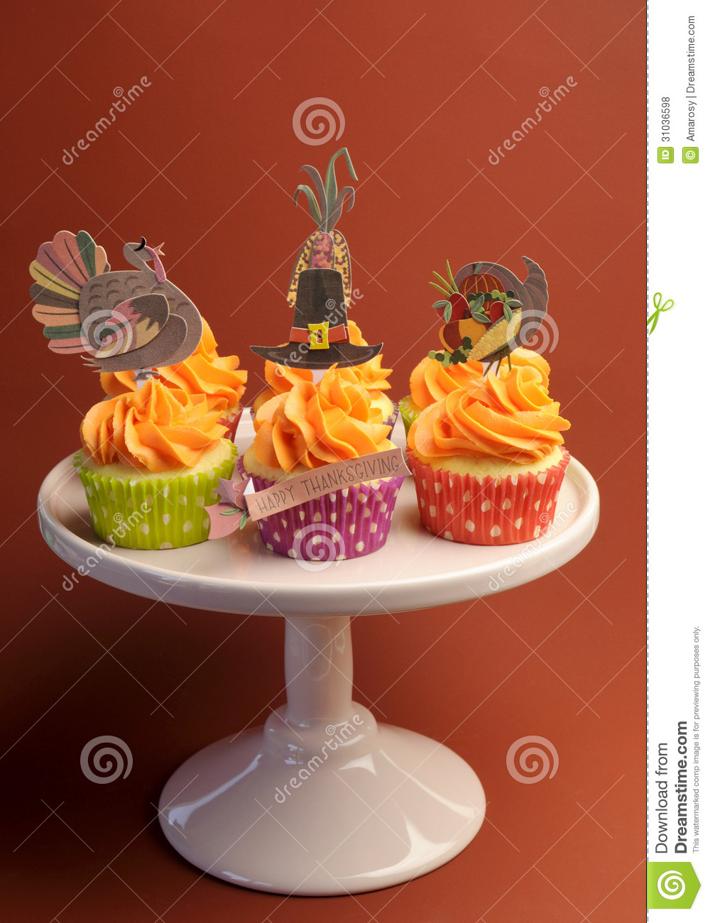 Thanksgiving Decorated Cupcakes Thanksgiving Decorated Cupcakes