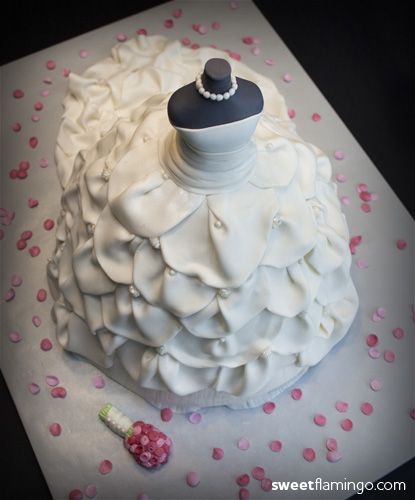 Wedding Dress Bridal Shower Cake Wedding Dress Bridal Shower Cake