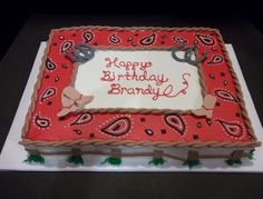 Western Birthday Sheet Cakes Western Birthday Sheet Cakes