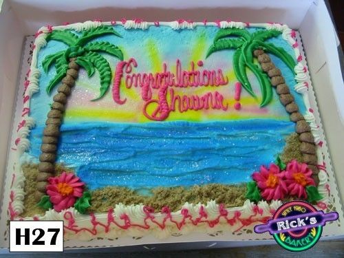 Beach Themed Sheet Cakes Beach Themed Sheet Cakes