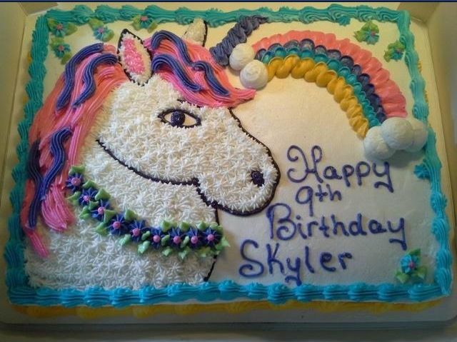 Buttercream Sheet Cakes Birthday Unicorn