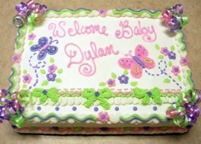 Butterfly Baby Shower Sheet Cakes Butterfly Baby Shower Sheet Cakes