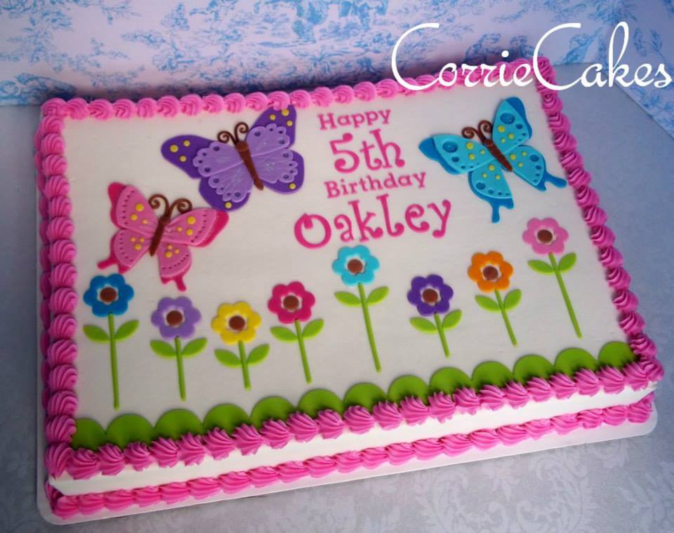 Butterfly Birthday Sheet Cakes Butterfly Birthday Sheet Cakes