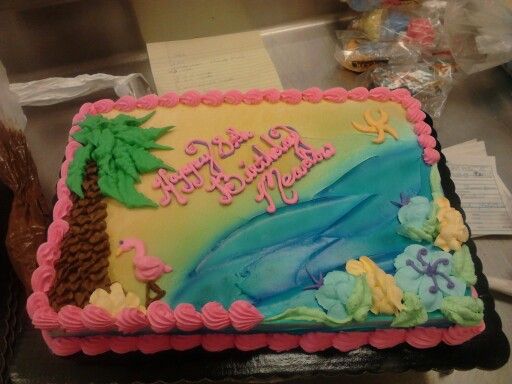 12 Tropical Sheet Cakes Costco Photo - Hawaiian Themed Sheet Cakes ...