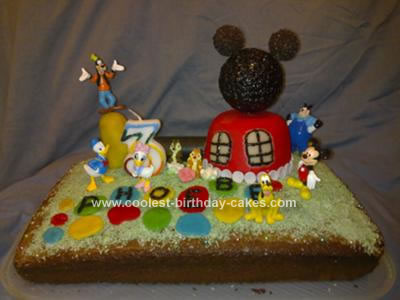 Homemade Mickey Mouse Clubhouse Cake Homemade Mickey Mouse Clubhouse Cake