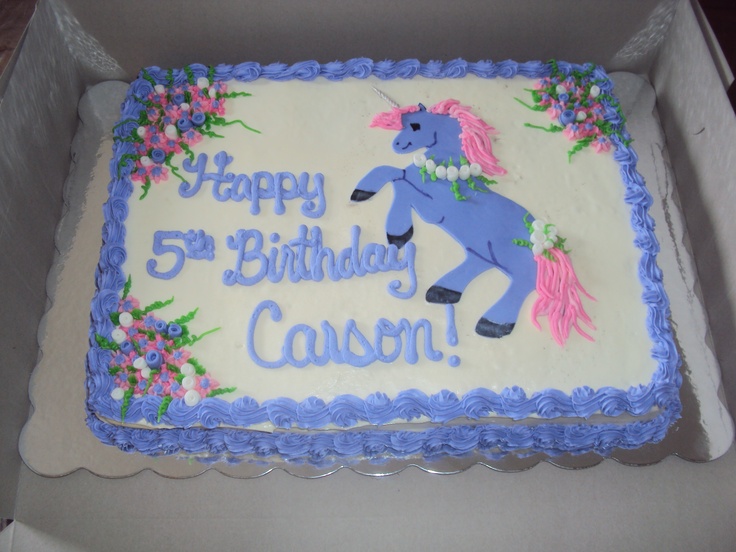 Little Girls Unicorn Birthday Cake