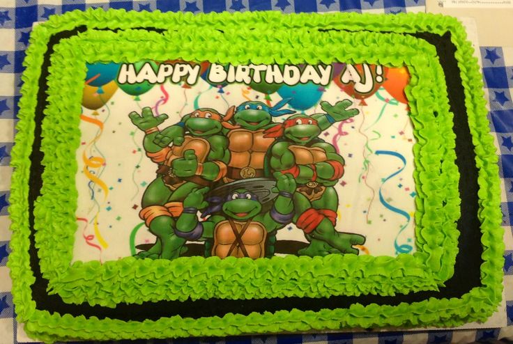 Ninja Turtle Sheet Cake Ninja Turtle Sheet Cake