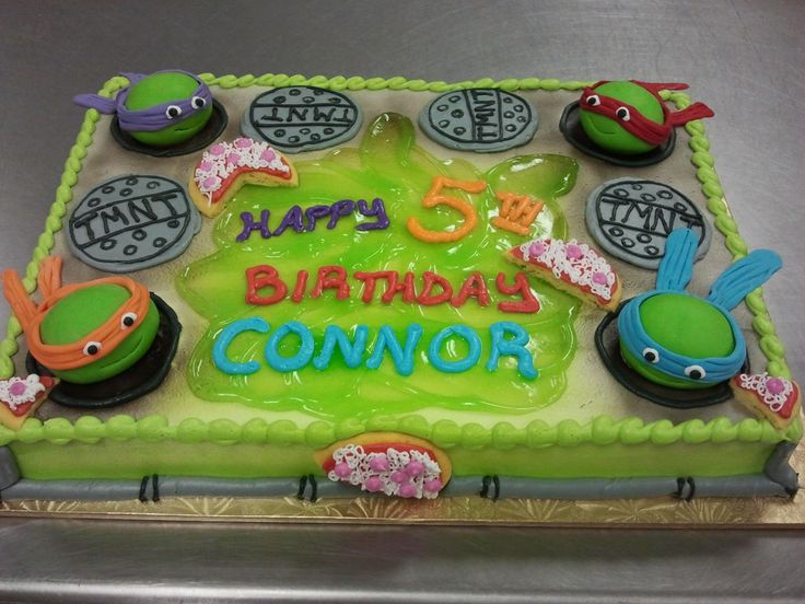 Ninja Turtle Sheet Cake Ninja Turtle Sheet Cake