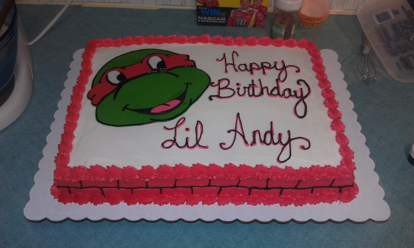 Ninja Turtle Sheet Cake Ninja Turtle Sheet Cake