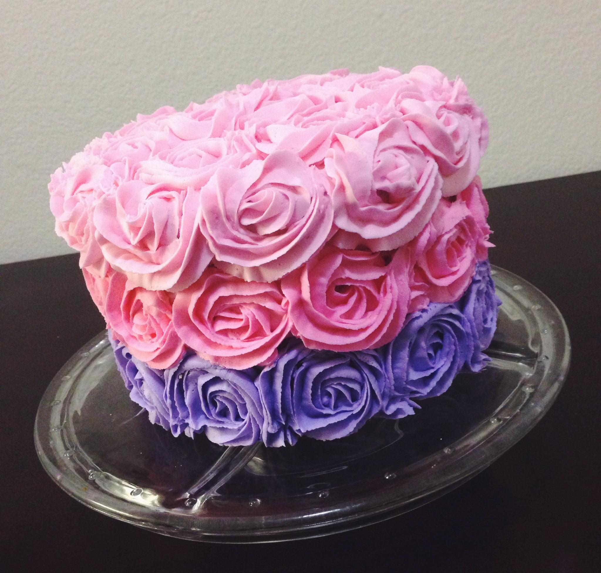 Purple and Pink Smash Cake.