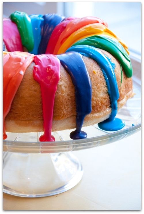 Rainbow Birthday Bundt Cake Rainbow Birthday Bundt Cake