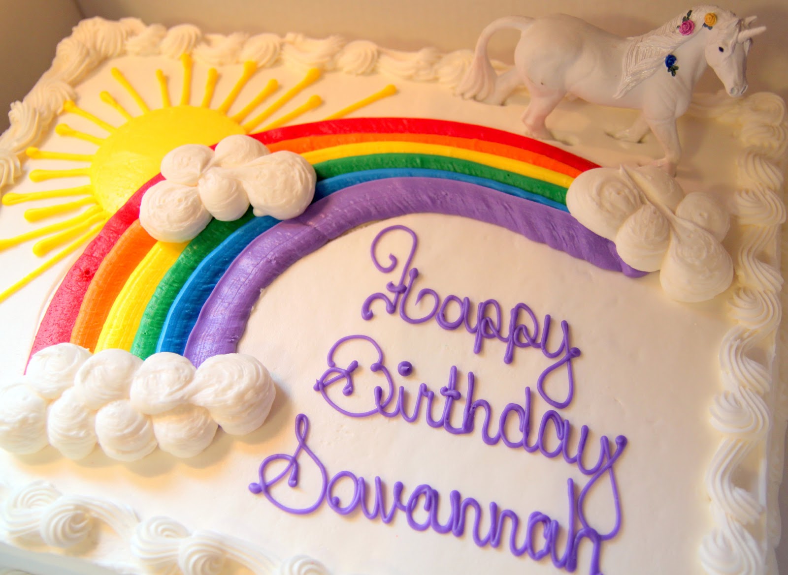 Unicorn Cakes Happy Birthday Unicorn Sheet Cake