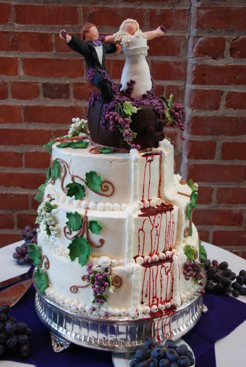 Wine Themed Wedding Cake Wine Themed Wedding Cake