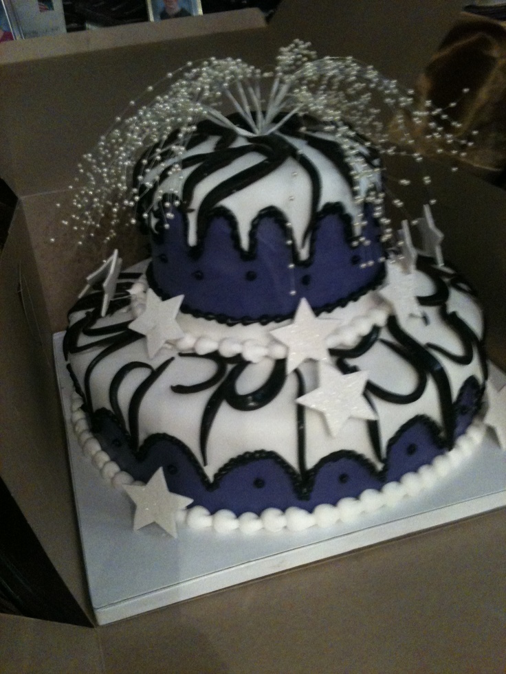 Black & Purple Birthday Cake Black & Purple Birthday Cake