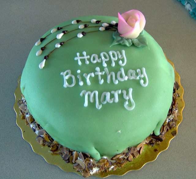 Happy Birthday Mary Cake.