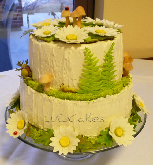 Nature-Themed Wedding Cake Nature-Themed Wedding Cake