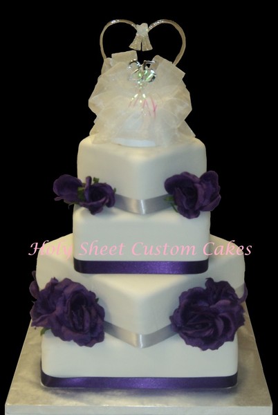 Purple and Silver Wedding Sheet Cakes Purple and Silver Wedding Sheet Cakes