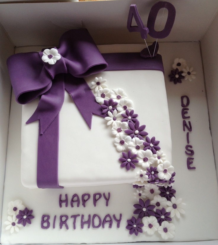 Purple Bow Birthday Cake Purple Bow Birthday Cake