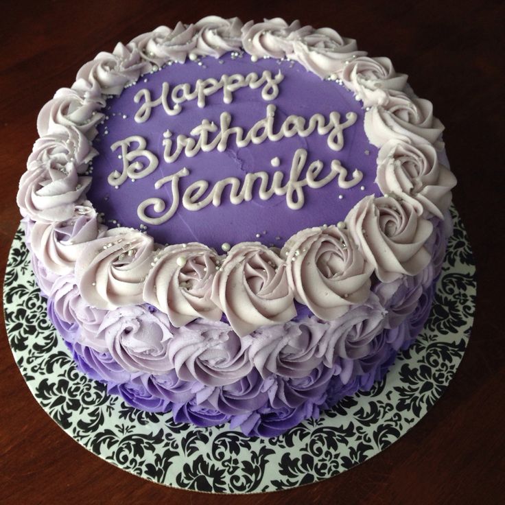 Purple Buttercream Birthday Cake Purple Buttercream Birthday Cake