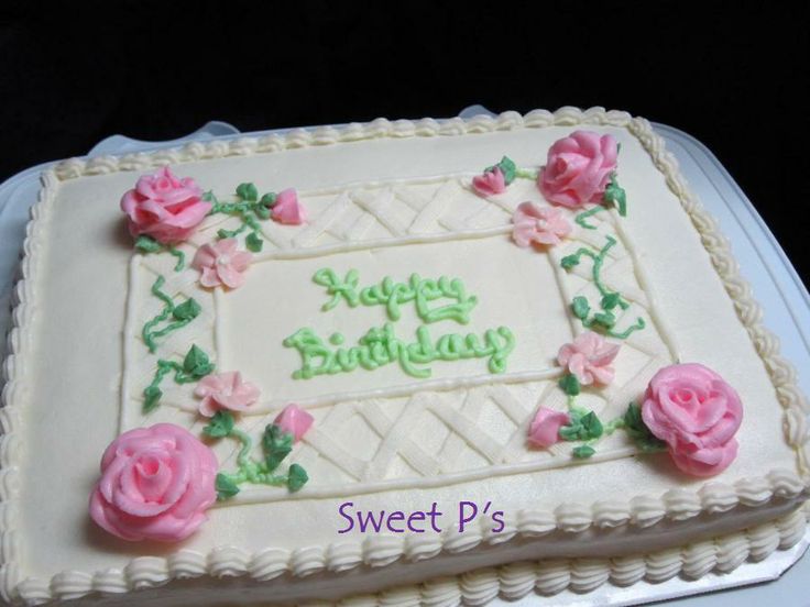 Rose Buttercream Sheet Cake Rose Buttercream Sheet Cake