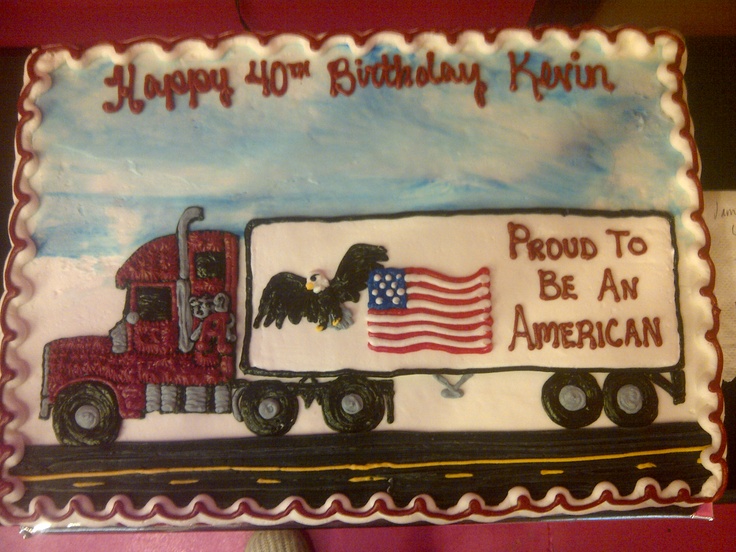 Semi Truck Birthday Cake Semi Truck Birthday Cake