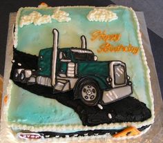 Semi Truck Birthday Cake Semi Truck Birthday Cake