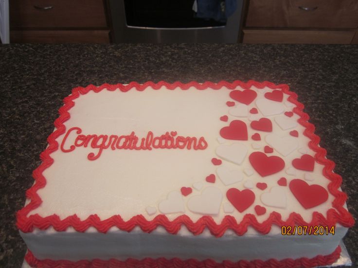 Sheet Cake with Heart Sheet Cake with Heart