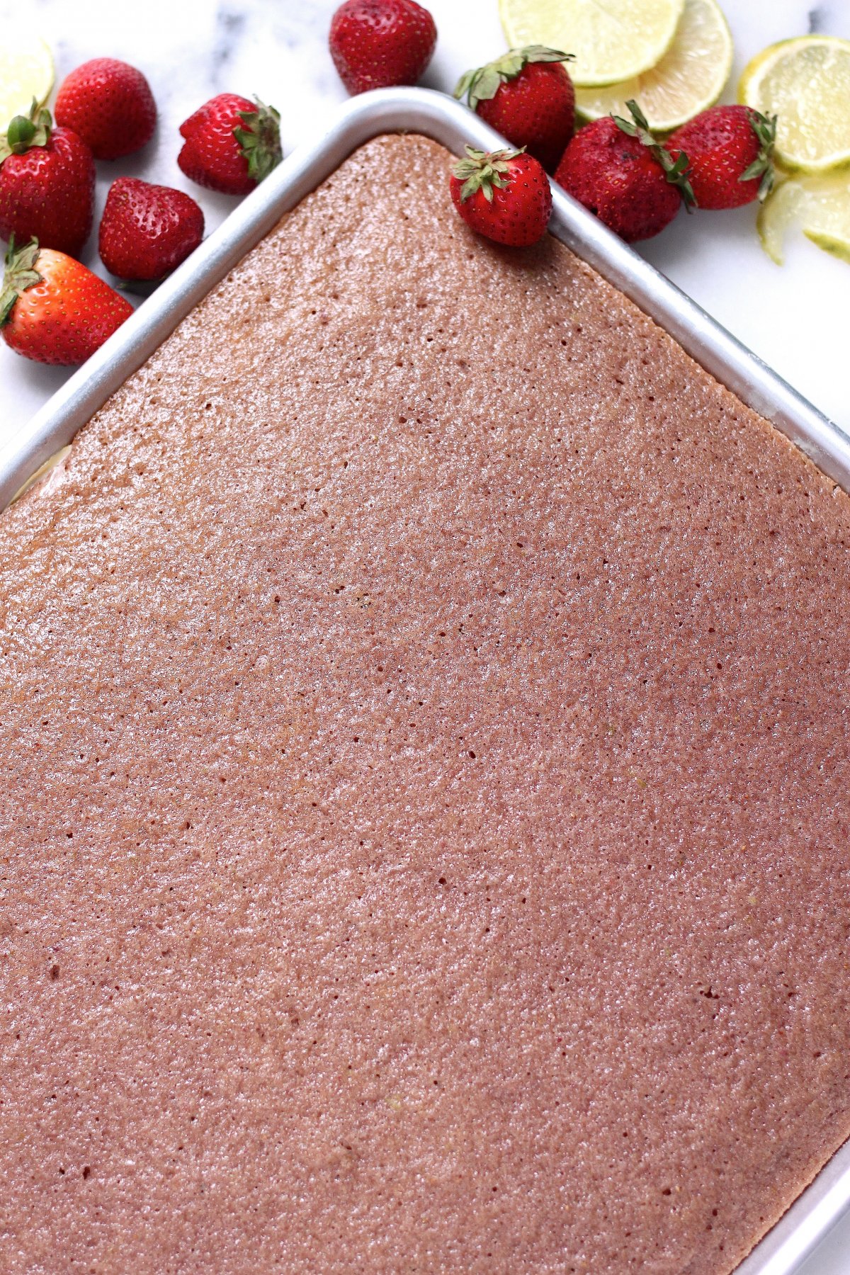 Sheet Cake with Strawberry Frosting Sheet Cake with Strawberry Frosting