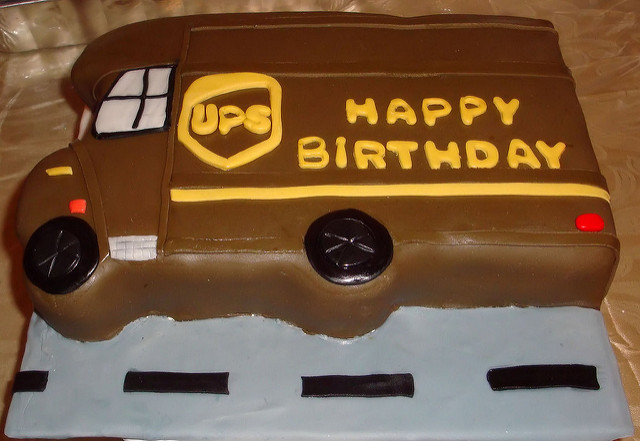 UPS Truck Birthday Cake UPS Truck Birthday Cake