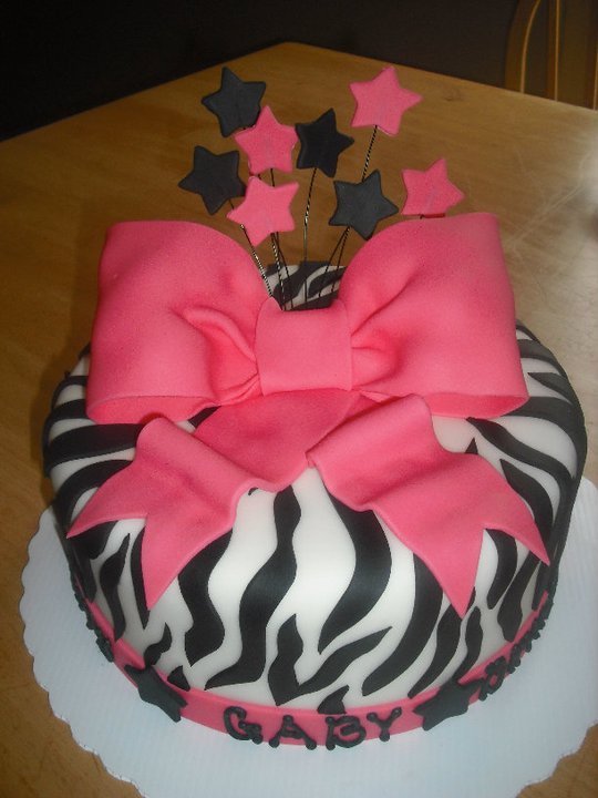 Zebra Print Birthday Cake Zebra Print Birthday Cake
